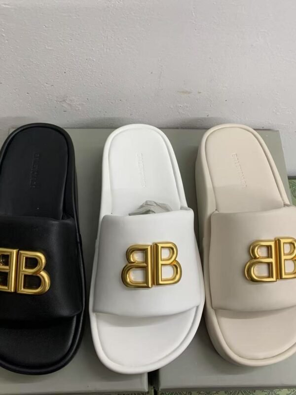 BAL BB Slides Black/White/Beige – Slides