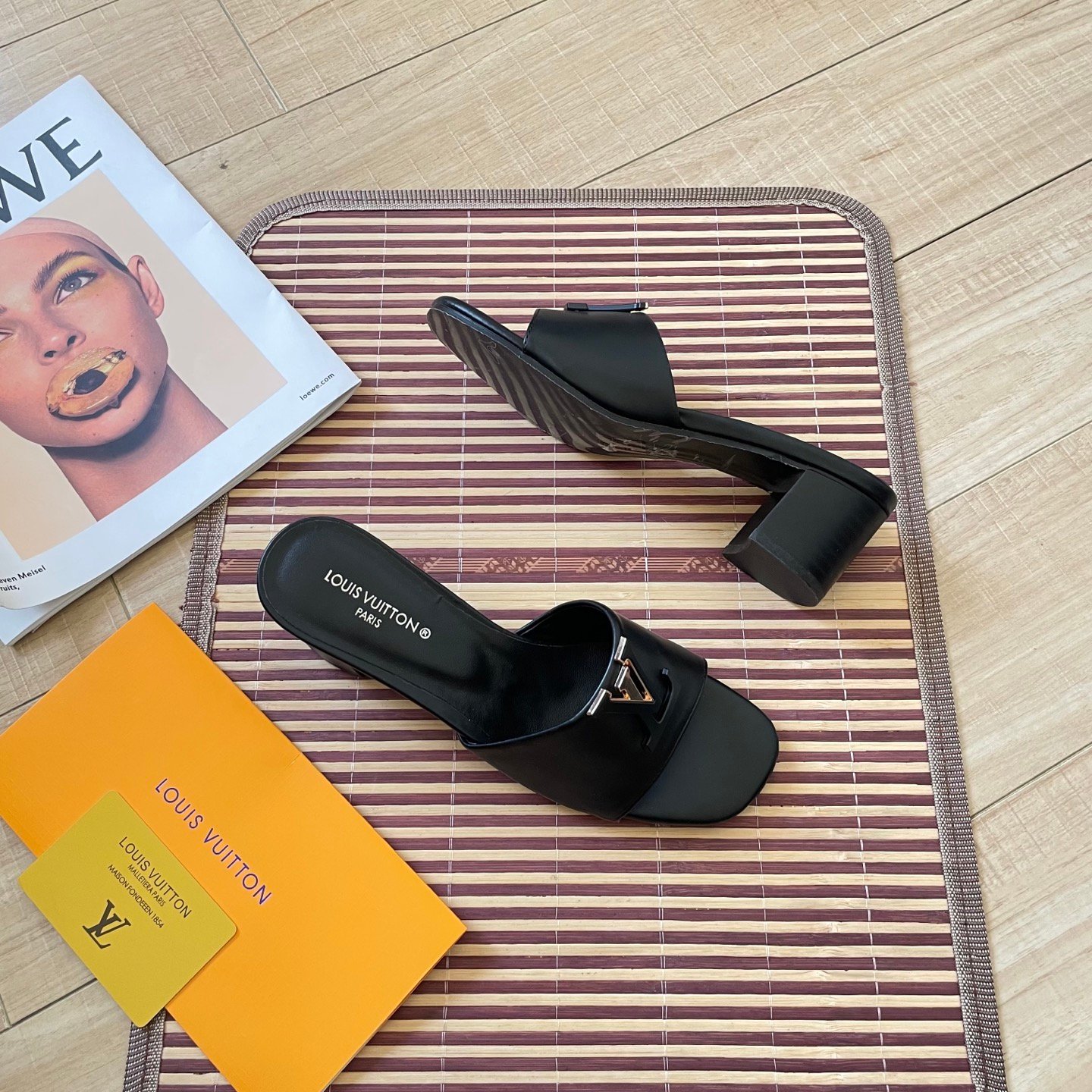 LV Lock It Mule Black Leather - Sandals - Image 9
