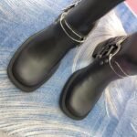 MIU Biker Boots Black Leather – Boots
