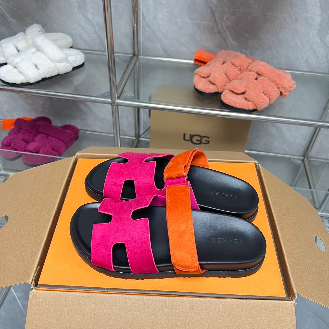 HM Oran Sandals Pink/Orange Suede - Sandals - Image 4