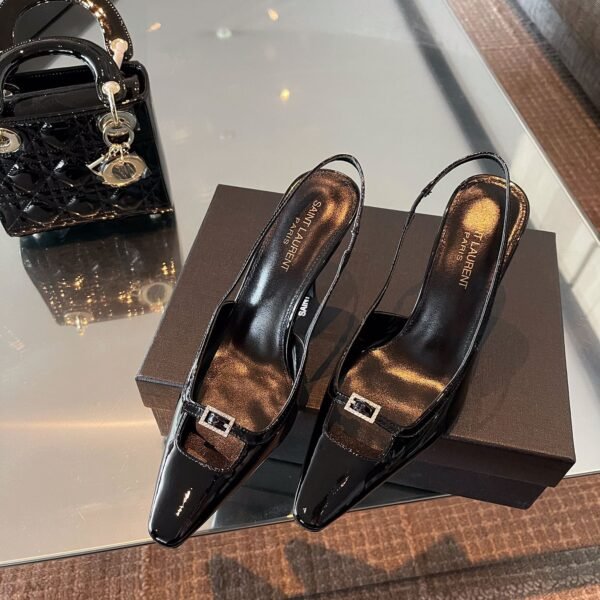 YSL Opyum Patent Leather Pumps Black Patent Leather - Heels