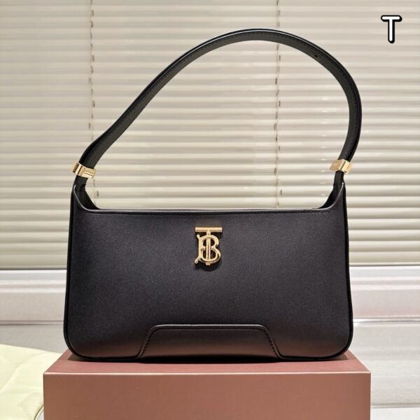 FD TB Monogram Shoulder Bag Black Leather - Bag