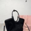 MIU Wander Matelassé Shearling Black, Brown, White Shearling - Bag