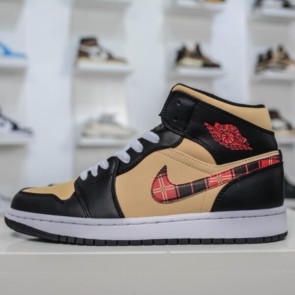 NK Air Jordan 1 Mid Tartan Swoosh - Sneakers
