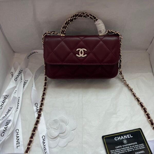 CC Wallet on Chain (WOC) Burgundy Leather - Bag