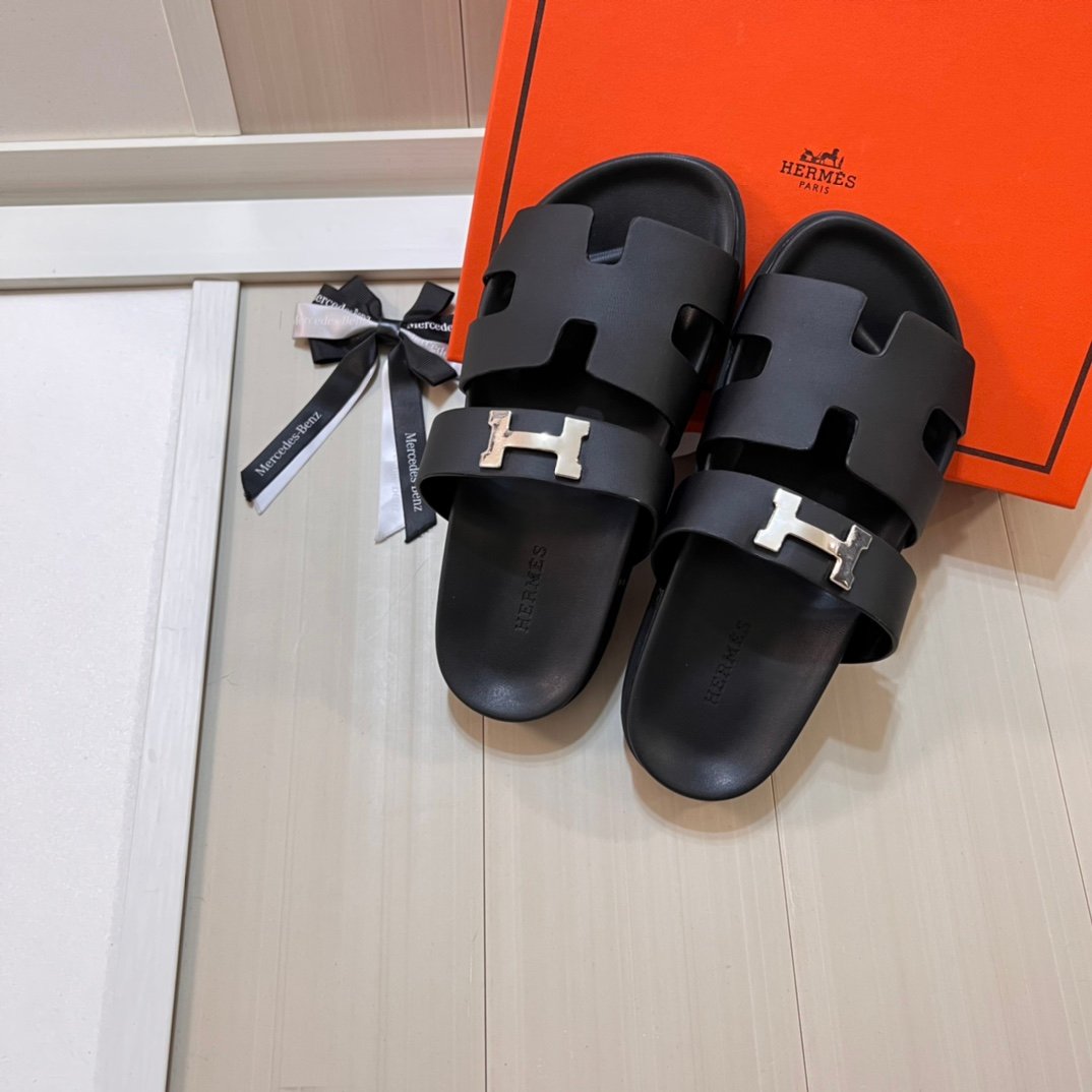 HM Oran Sandals Black Leather - Sandals - Image 9