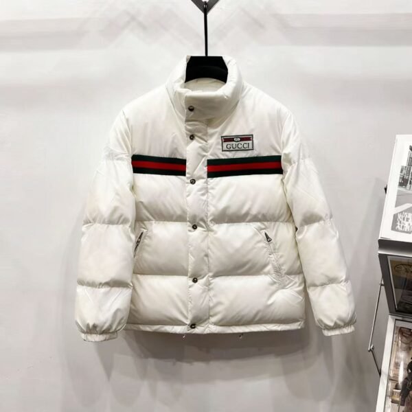 GG Down Jacket with Web Stripe - Jacket