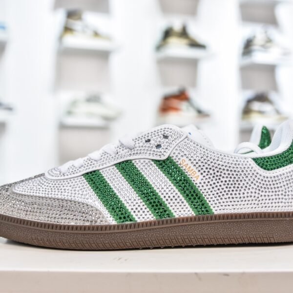 AD Samba OG Crystal White/Green - Sneakers