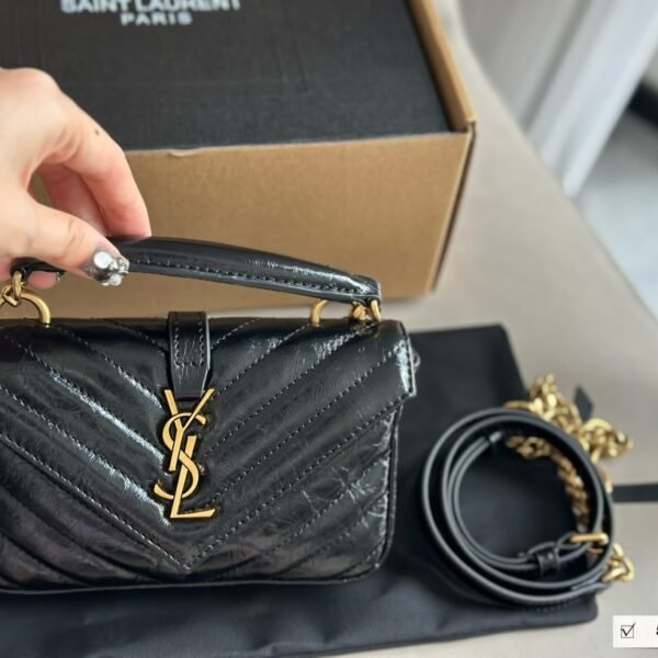 YSL College Small Black Leather - Bag