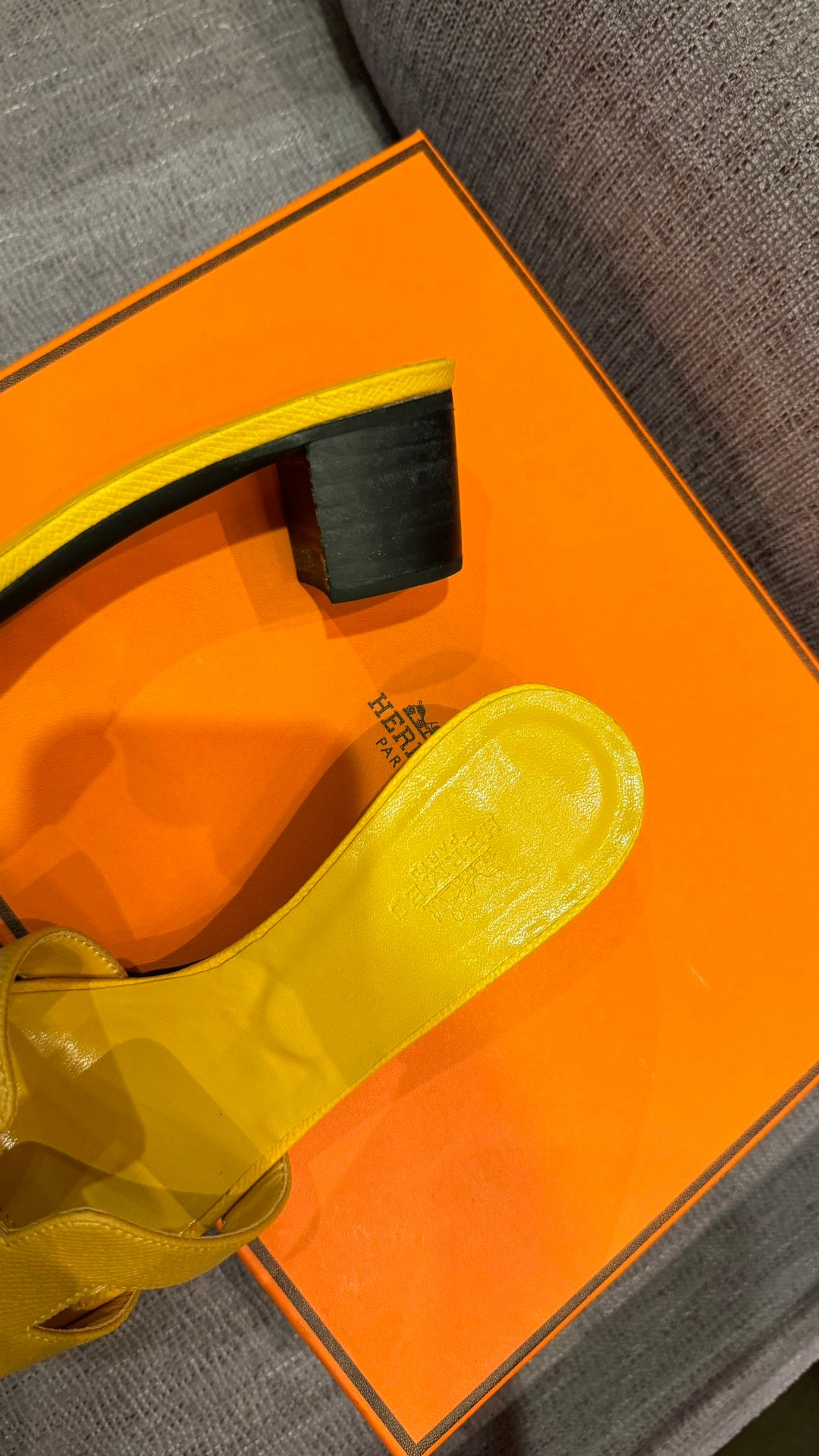 HM Oran Sandals Yellow Leather - Sandals - Image 4