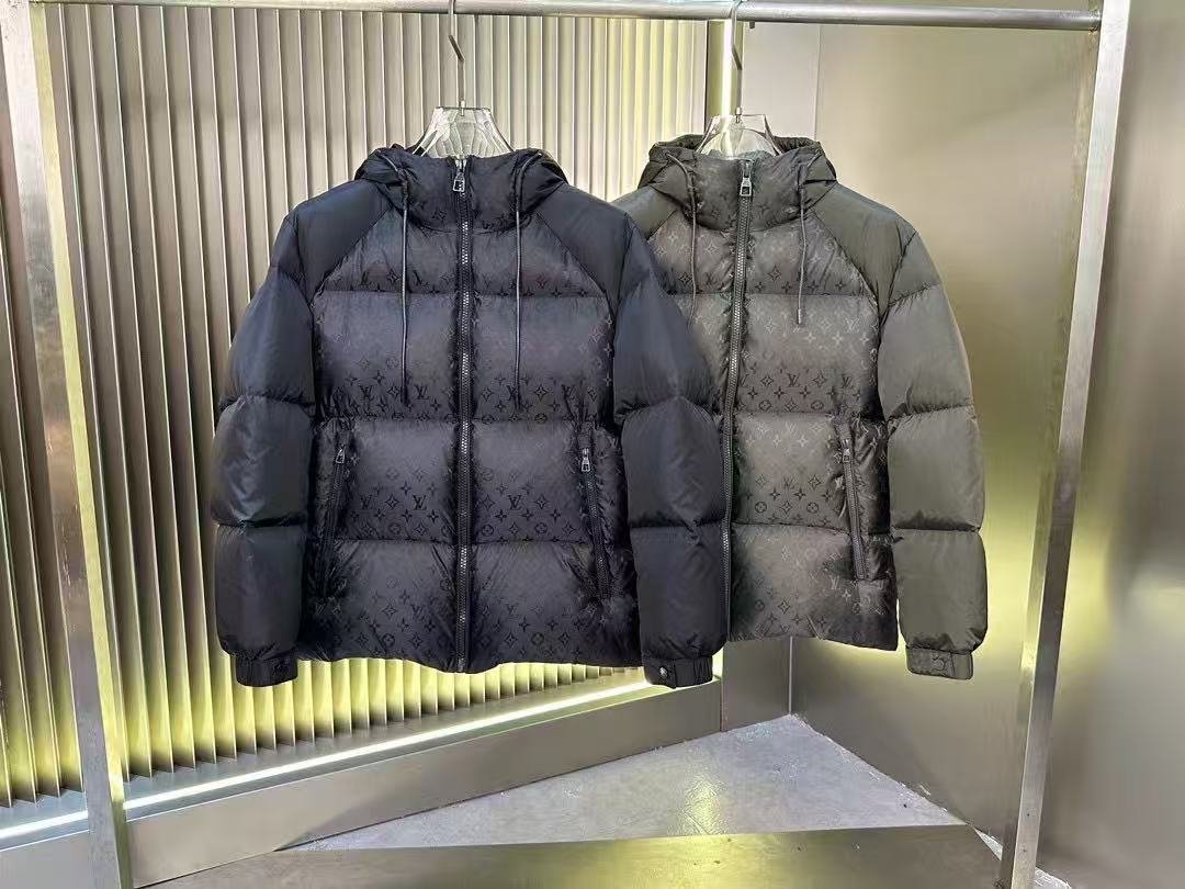 LV Monogram Puffer Jacket Black/Green - Jacket