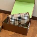 BBR Vintage Check and Leather Note – Borsa – Verde