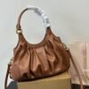 MIU Wander Matelassé Hobo Brown Leather - Bag · Ref. BA26123