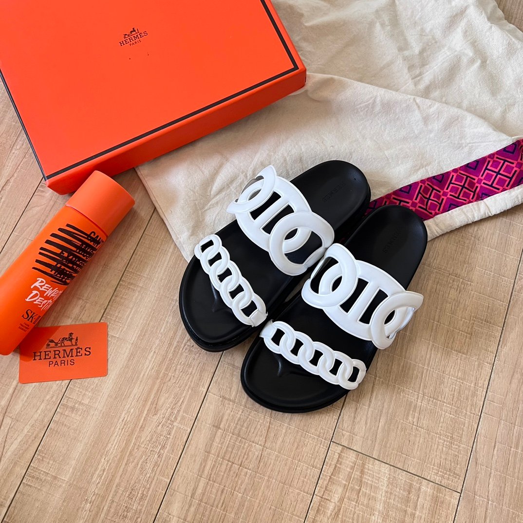 HM Chypre White/Black - Slides - Image 2