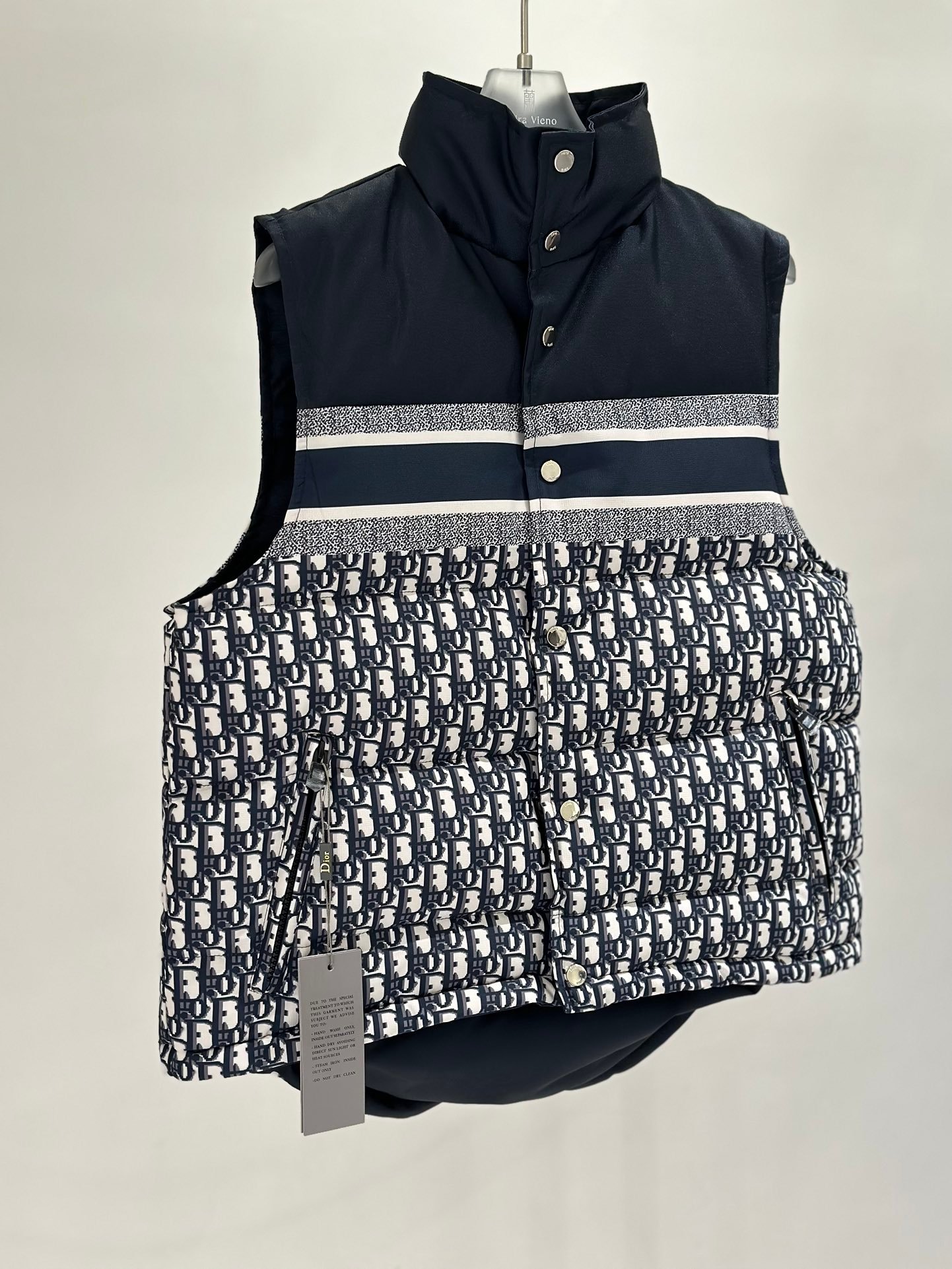 CD Oblique Puffer Vest Navy Oblique - Vest - Image 2