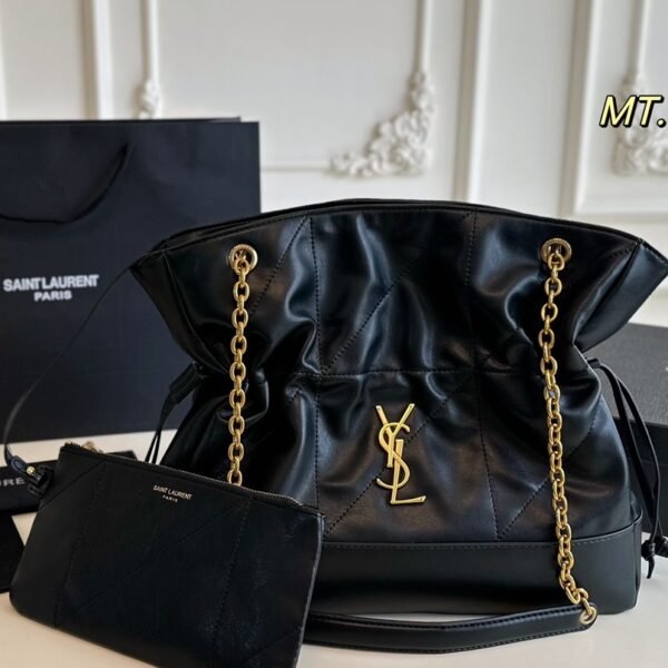 YSL Jamie Medium Black Leather - Bag
