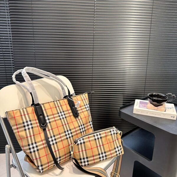BBR Vintage Check Two-Piece Beige Check - Bag