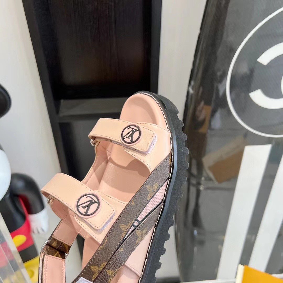 LV Paseo Flat Comfort Sandal Pink/Monogram Canvas - Sandals - Image 7