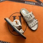 HM Oran Sandals Beige Suede – Sandals