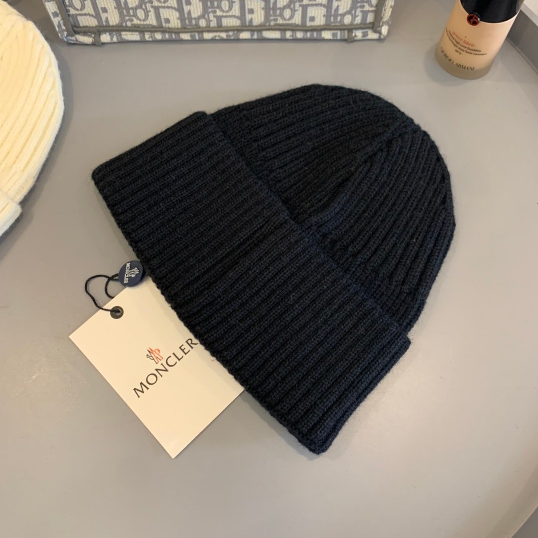 MCL Logo Patch Beanie Navy Wool - Hat - Image 8