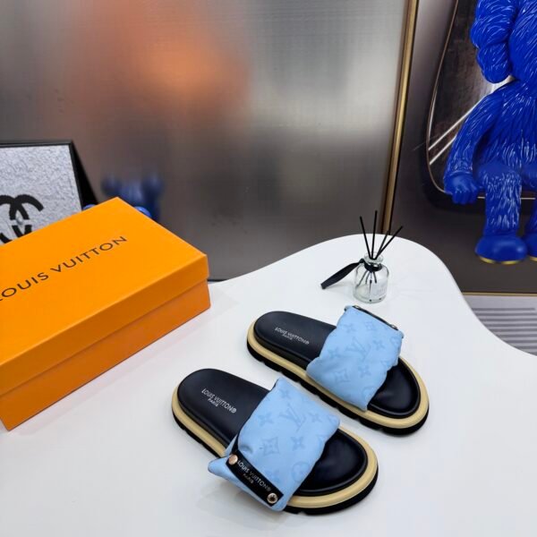 LV Waterfront Slides Blue Monogram - Slides