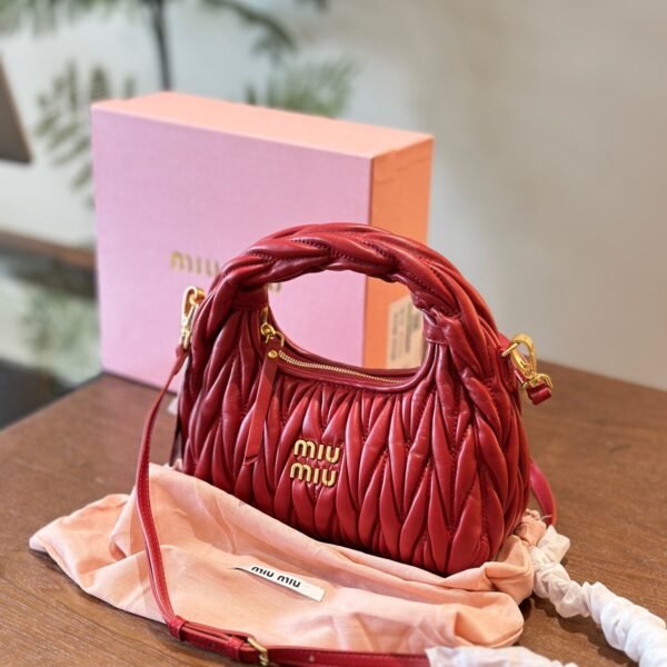 MIU Wander Matelassé Red Leather - Bag