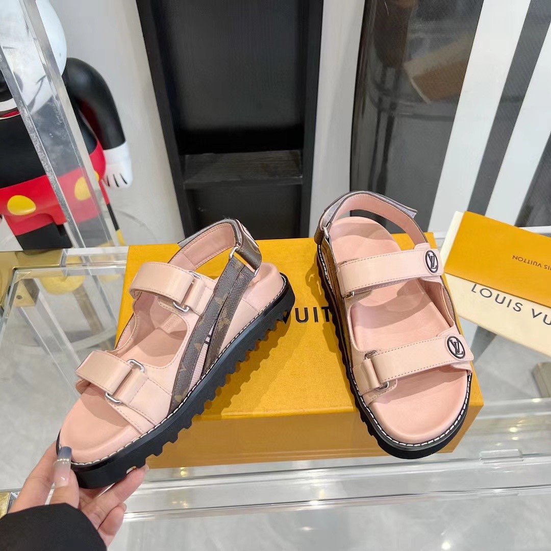 LV Paseo Flat Comfort Sandal Pink/Monogram Canvas - Sandals - Image 4