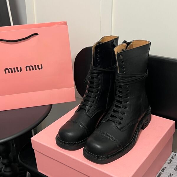 MIU Laced Combat Boots - Boots
