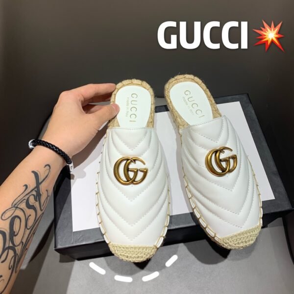 GG Marmont Espadrille White Leather - Shoes
