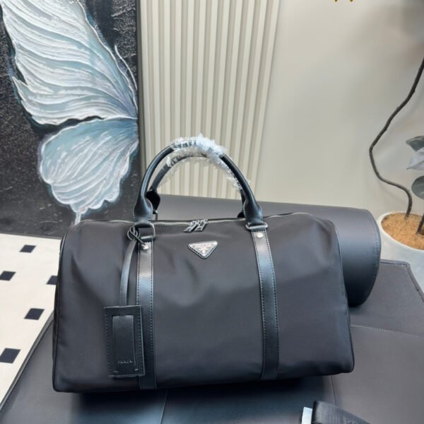 PR Re-Nylon Duffle Large Black Nylon - Bag