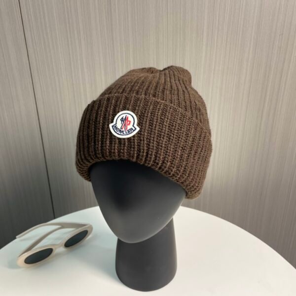 MCL Ribbed Wool Beanie Brown - Hat
