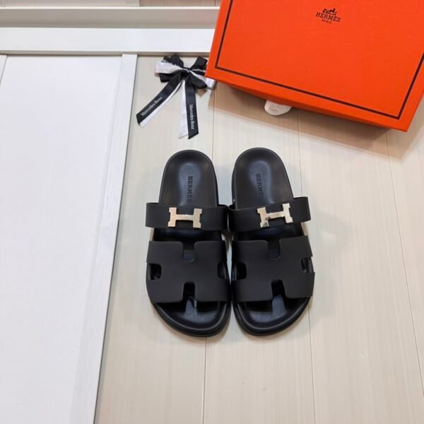 HM Oran Sandals Black Leather - Sandals