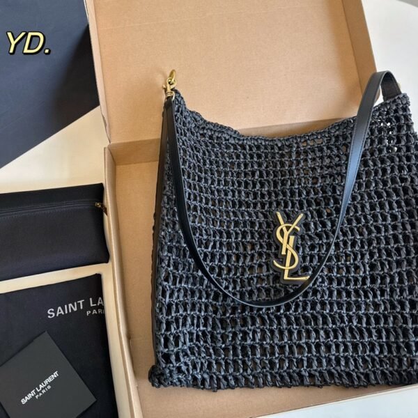 YSL Panier Medium Raffia - Bag