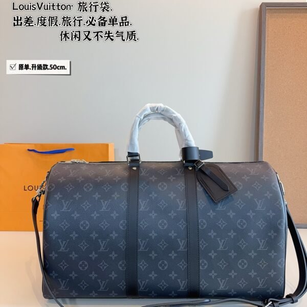 LV Keepall Bandoulière 50 Monogram Eclipse - Bag
