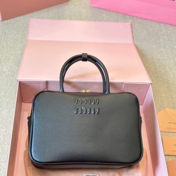 MIU Wander Matelassé Black Leather - Bag