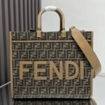 FD Sunshine Shopper Medium FF Canvas – Bag – Red
