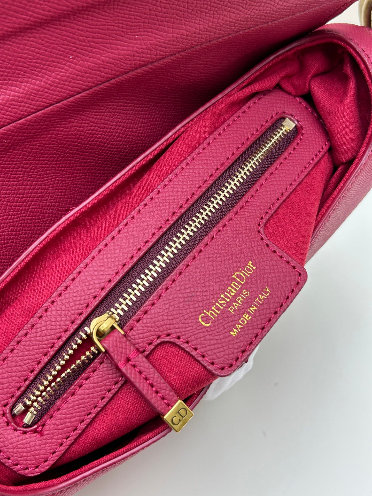 CD Saddle Pink Leather - Bag - Image 8