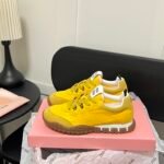 MIU Matelassé Sneakers – Sneakers – Tan