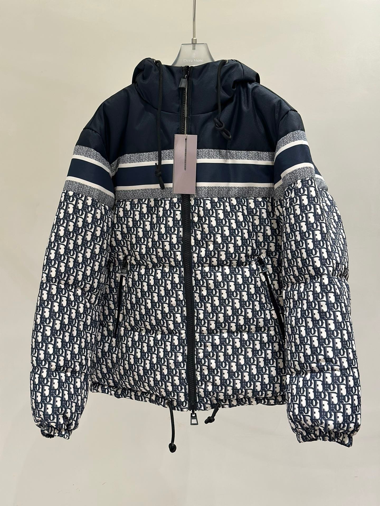 CD CD Oblique Puffer Jacket Navy/Oblique Canvas - Jacket - Image 2