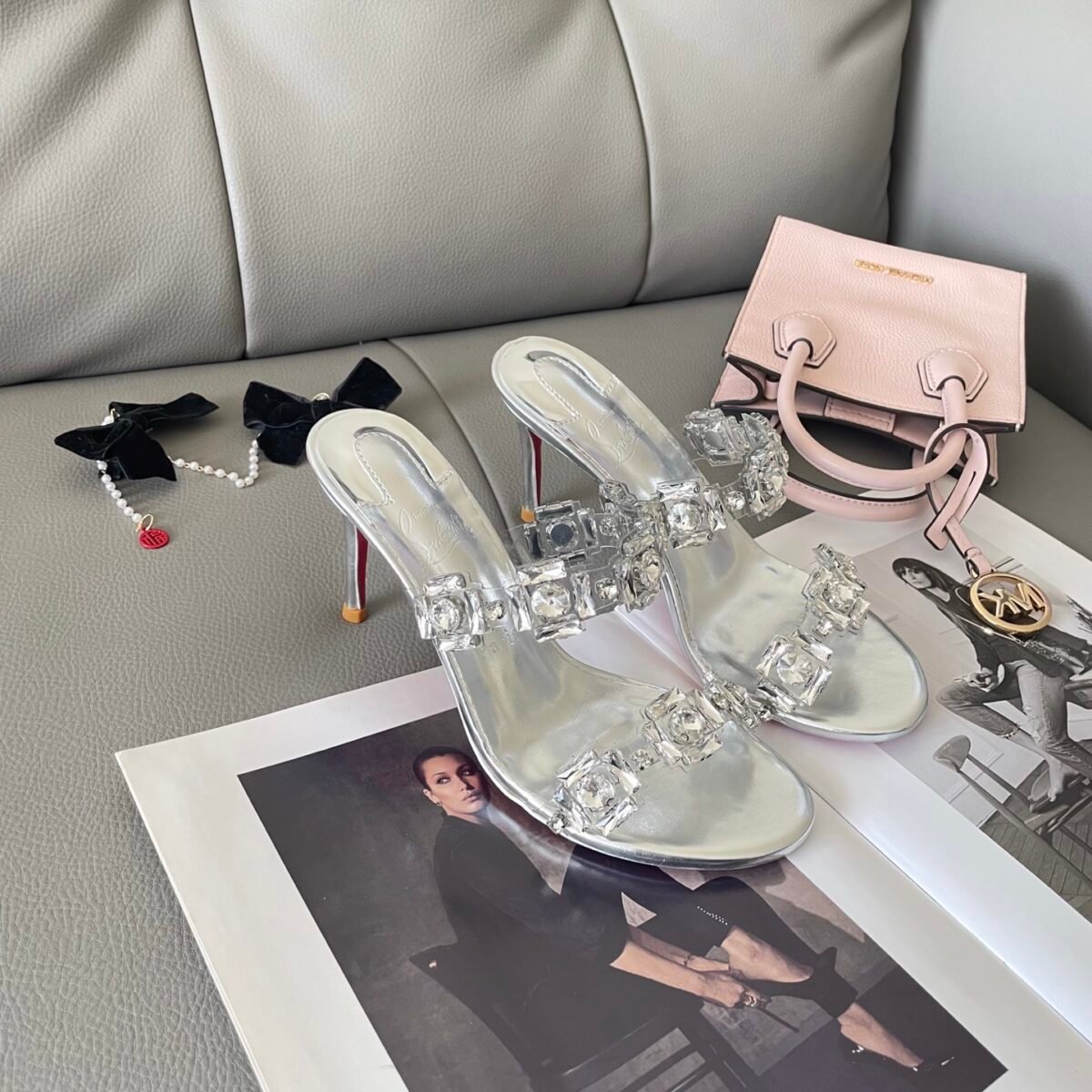 CL Just Nothing Crystal Mules – Heels — 3