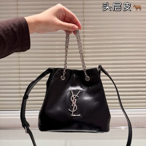 YSL Niki Bucket Black Leather - Bag