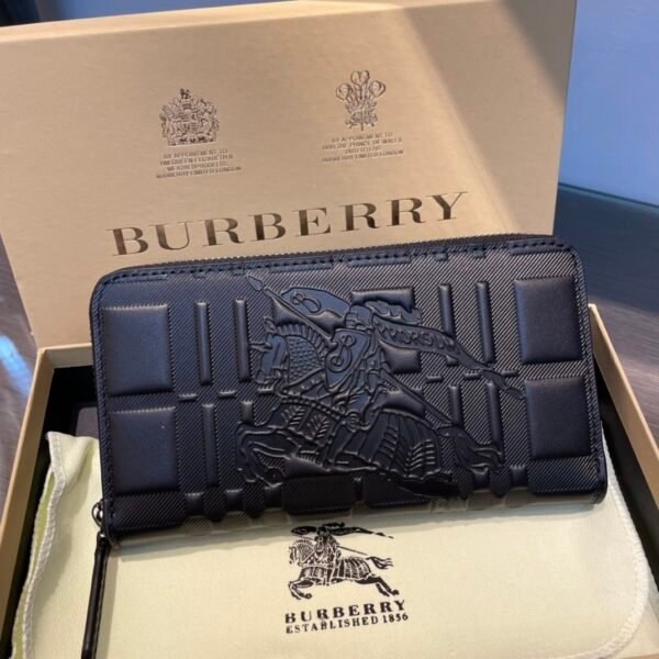 BBR Embossed Knight Wallet Black Leather - Wallet