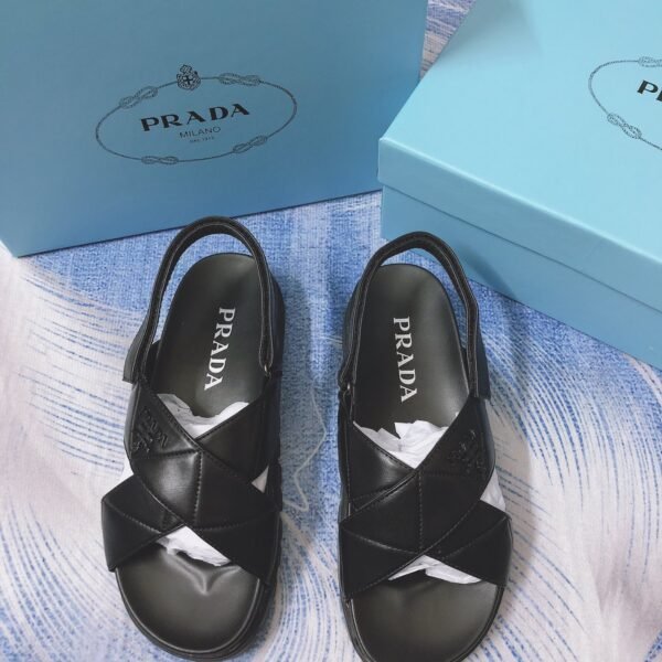 PR Logo-Embellished Cross-Strap Sandals - Sandals