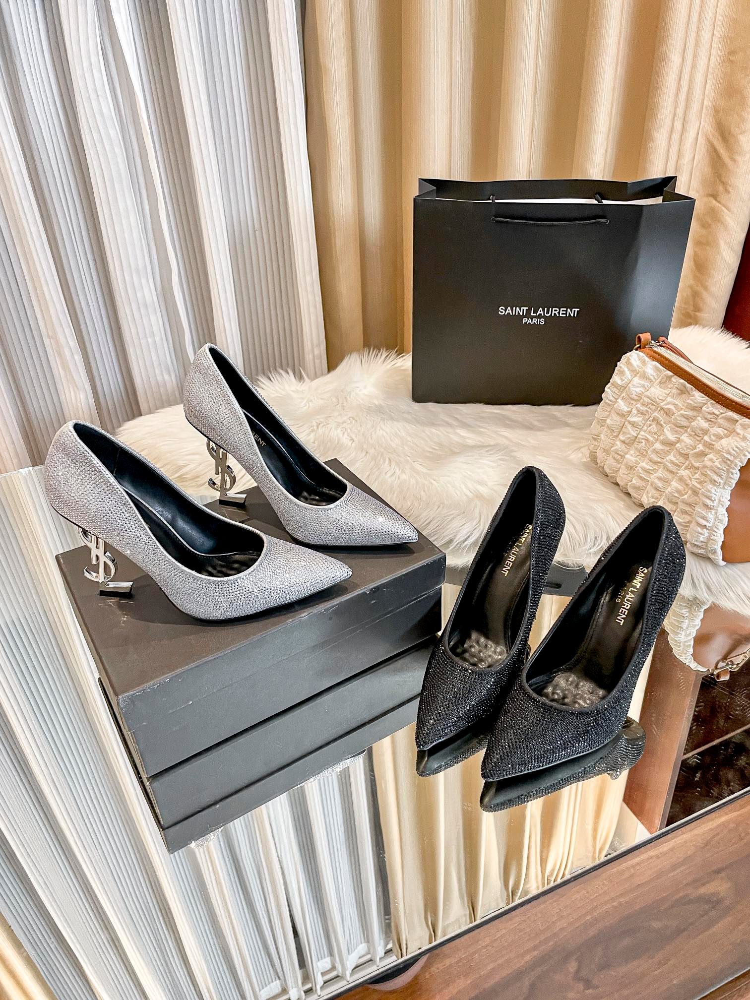YSL Opyum Pumps Black Crystal - Heels - Image 9