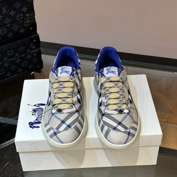 BBR Arthur Check Beige/Blue Check Canvas - Sneakers