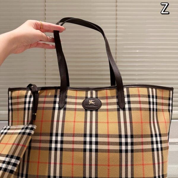 BBR Vintage Check E-Canvas Large Beige Check - Bag