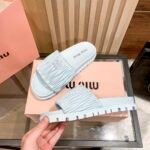 MIU Matelassé Nappa Slides – Slide