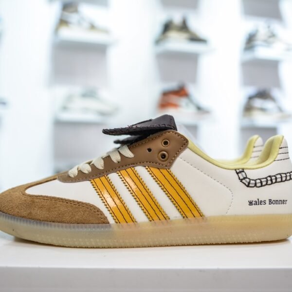 AD Samba Wales Bonner White/Brown/Yellow - Sneakers