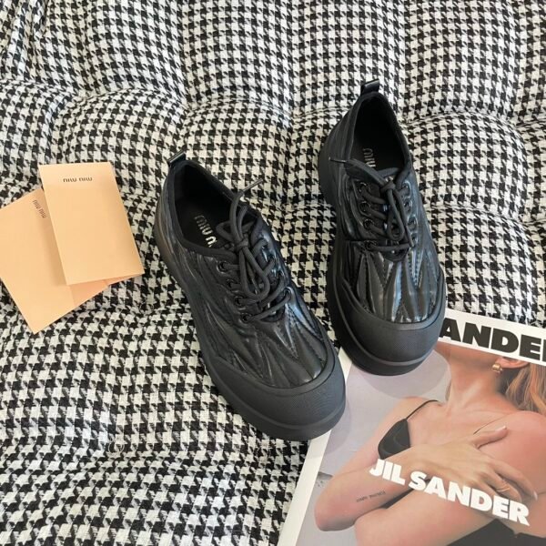 MIU Quilted Platform Sneakers - Sneakers
