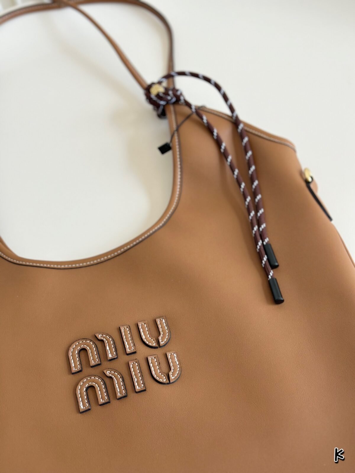 MIU Logo Tote Cowhide – Bag — 4